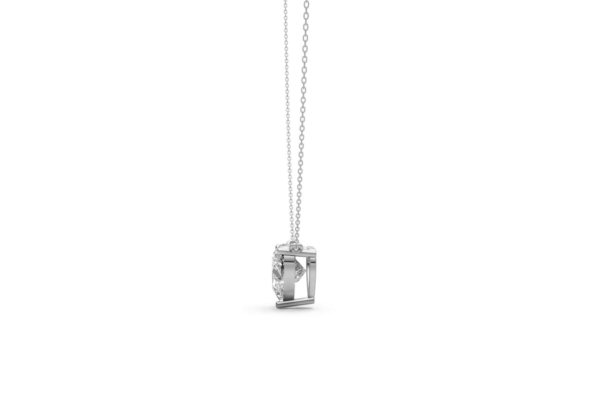 Heart-Cut Lab Grown Diamond Pendant – 18k White Gold, IGI Certified