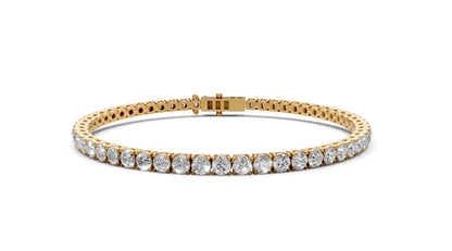 5.28ct Round Lab Grown Diamond Tennis Bracelet – 18k Yellow Gold