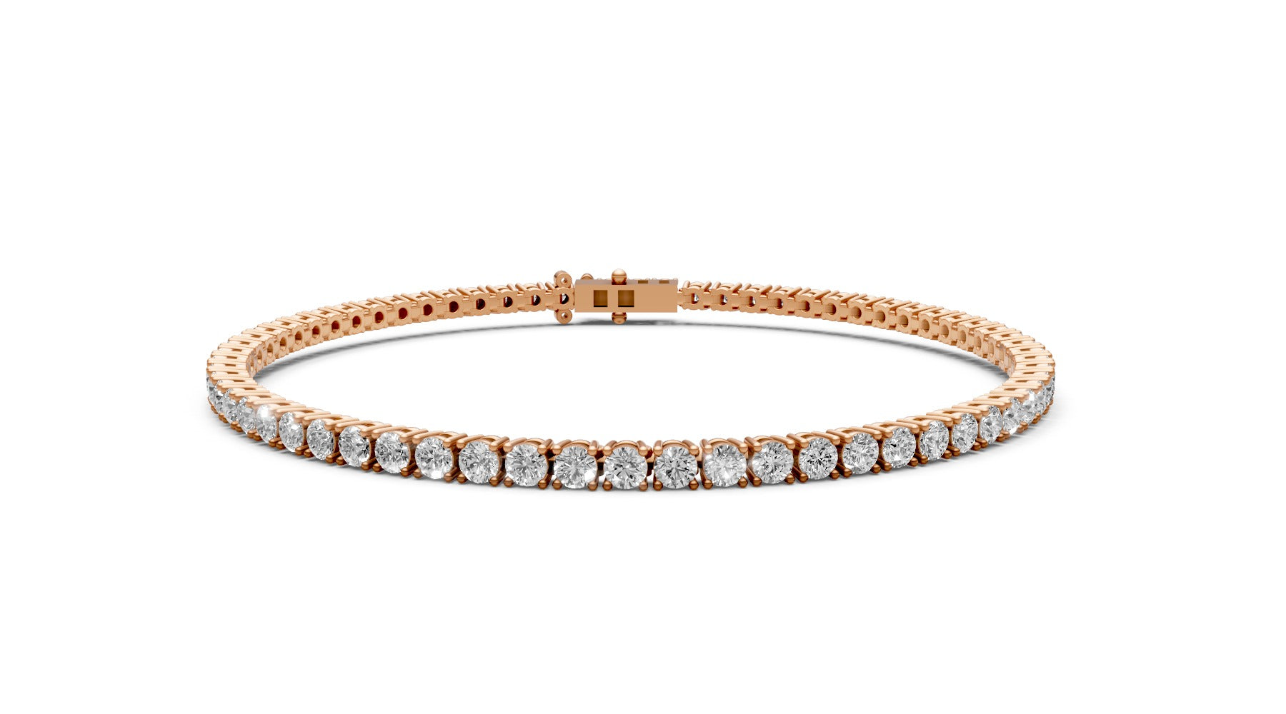 Round Diamond Bracelet 2.9ct | Bracelets | The Carat Lab