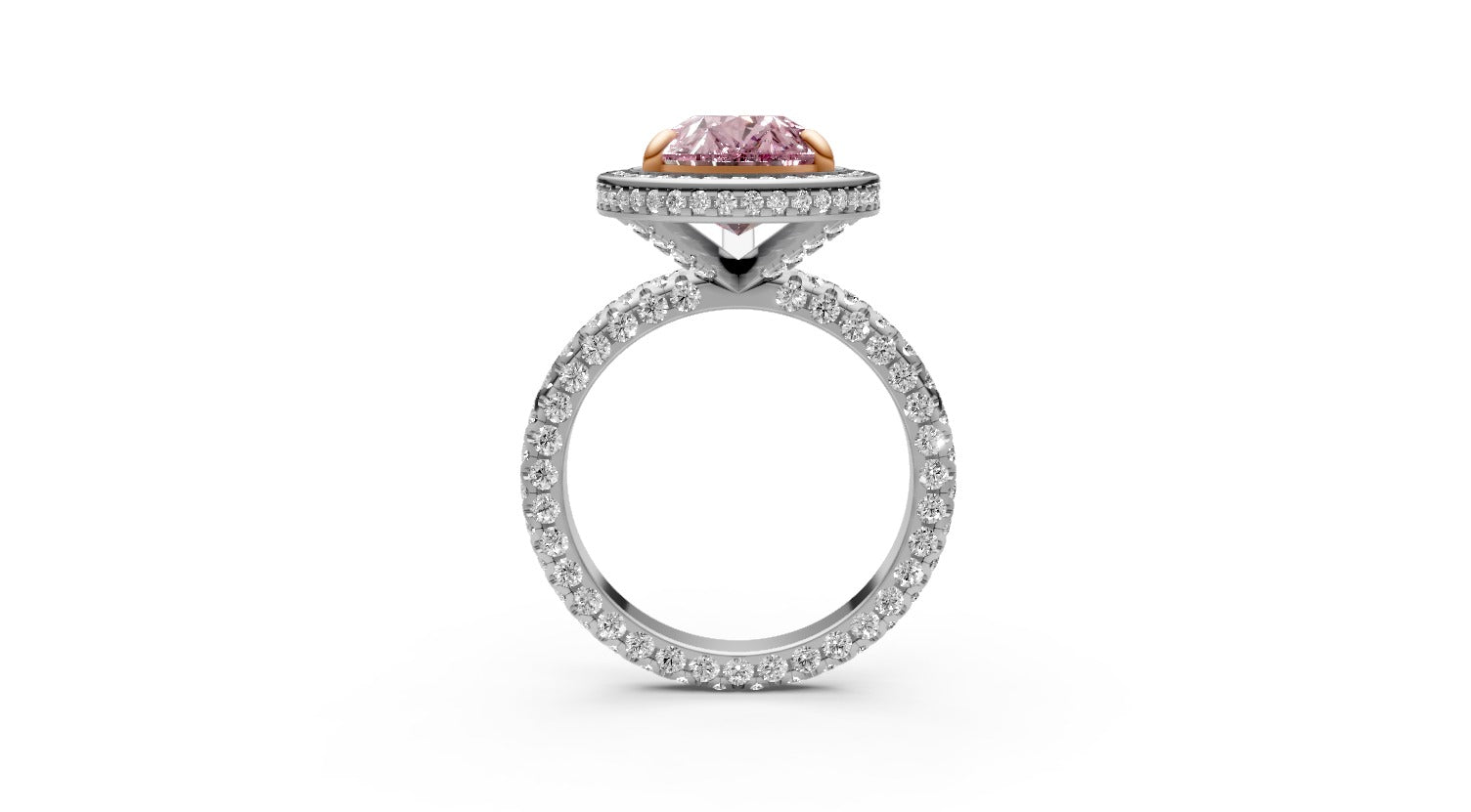 5.07ct Fancy Vivid Pink Pear Lab Grown Diamond Ring – Rare Shades Collection, 18k Gold, IGI Certified