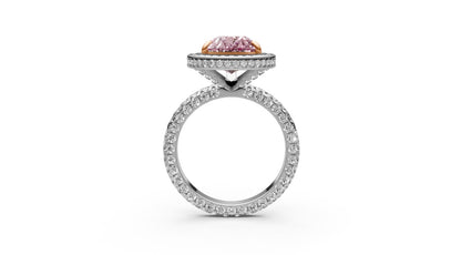 5.07ct Fancy Vivid Pink Pear Lab Grown Diamond Ring – Rare Shades Collection, 18k Gold, IGI Certified