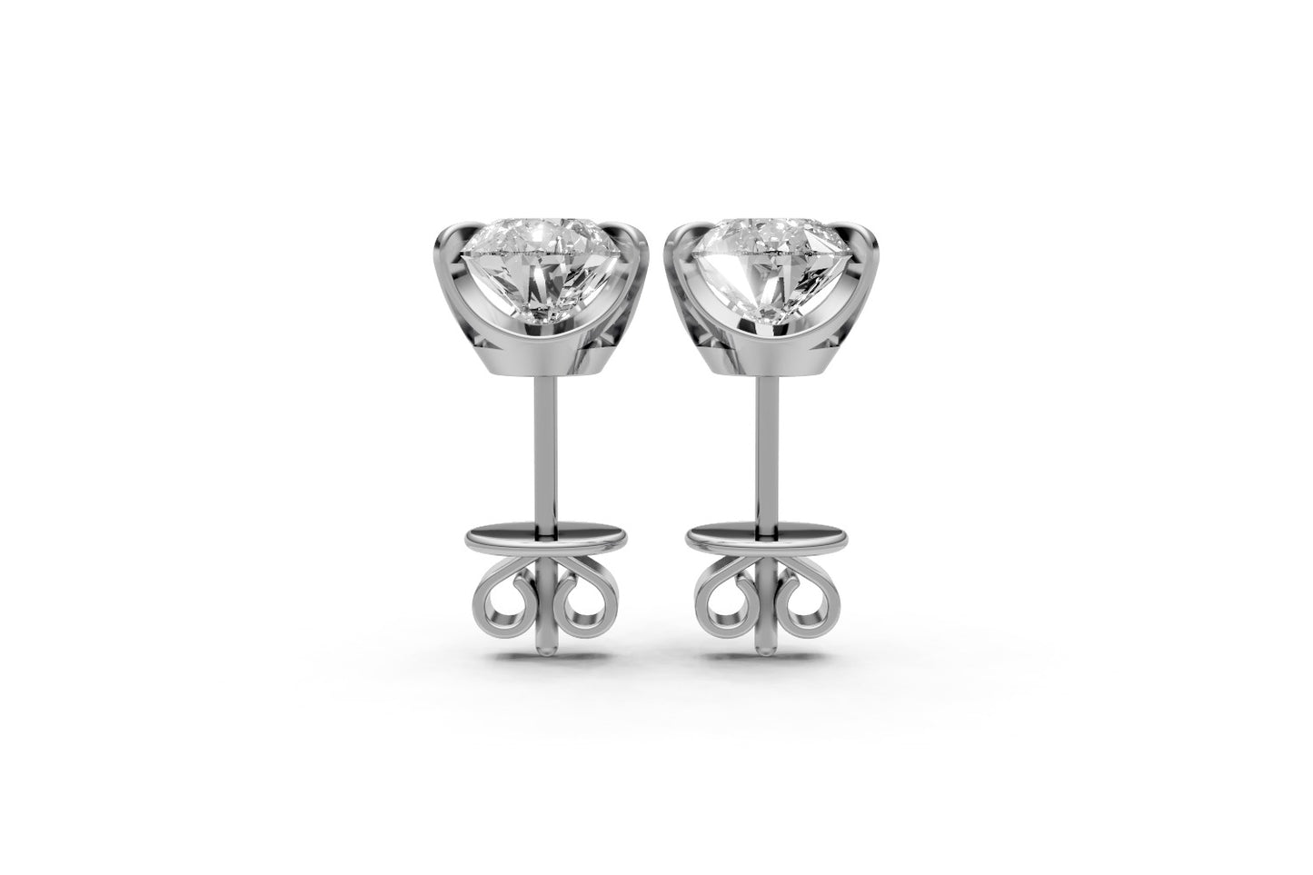 3.04ct Pear-Cut Lab Grown Diamond Stud Earrings (1.5ct each) – 18k White Gold, IGI Certified