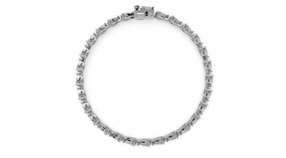 4.66ct Pear-Cut Lab Grown Diamond Tennis Bracelet – 18k White Gold