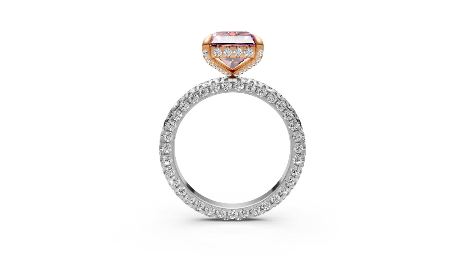 4.02ct Fancy Vivid Pink Radiant Lab Grown Diamond Ring – Rare Shades Collection, 18k Gold, IGI Certified