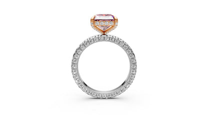 4.02ct Fancy Vivid Pink Radiant Lab Grown Diamond Ring – Rare Shades Collection, 18k Gold, IGI Certified