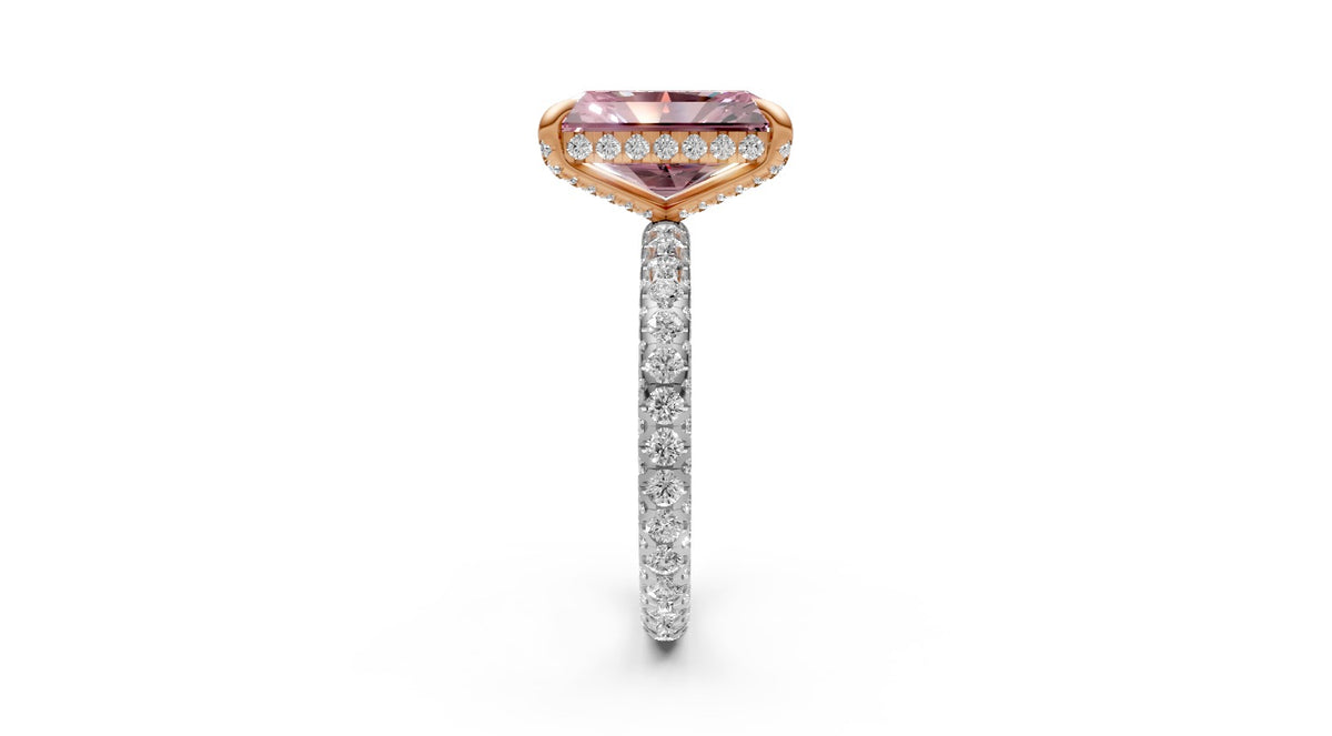 4.02ct Fancy Vivid Pink Radiant Lab Grown Diamond Ring – Rare Shades Collection, 18k Gold, IGI Certified