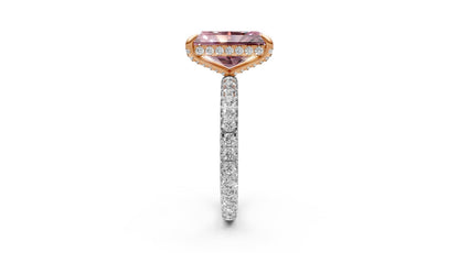 4.02ct Fancy Vivid Pink Radiant Lab Grown Diamond Ring – Rare Shades Collection, 18k Gold, IGI Certified