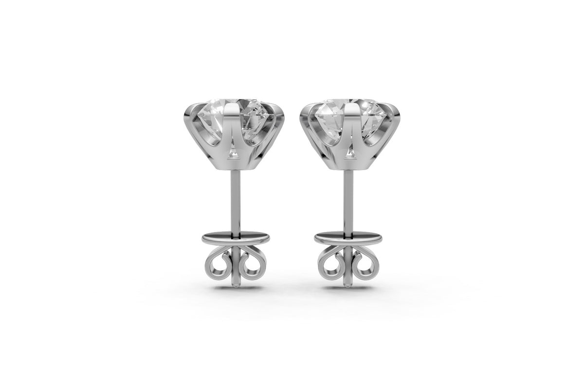 Round Diamond Studs 4.09ct | Earrings | The Carat Lab
