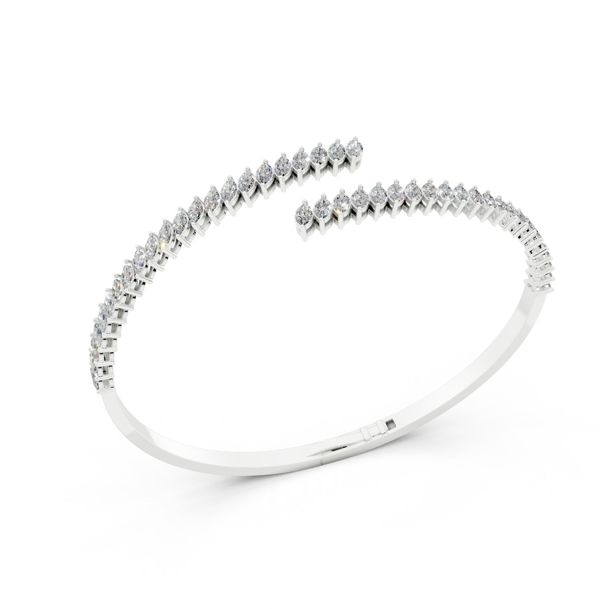Petite Marquise Cuff Bangle | Bracelets | The Carat Lab
