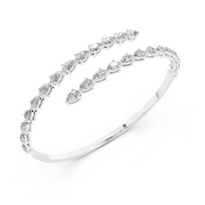 Bold Pear Cuff Bangle