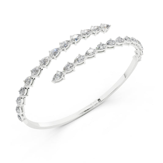 Bold Pear Cuff Bangle