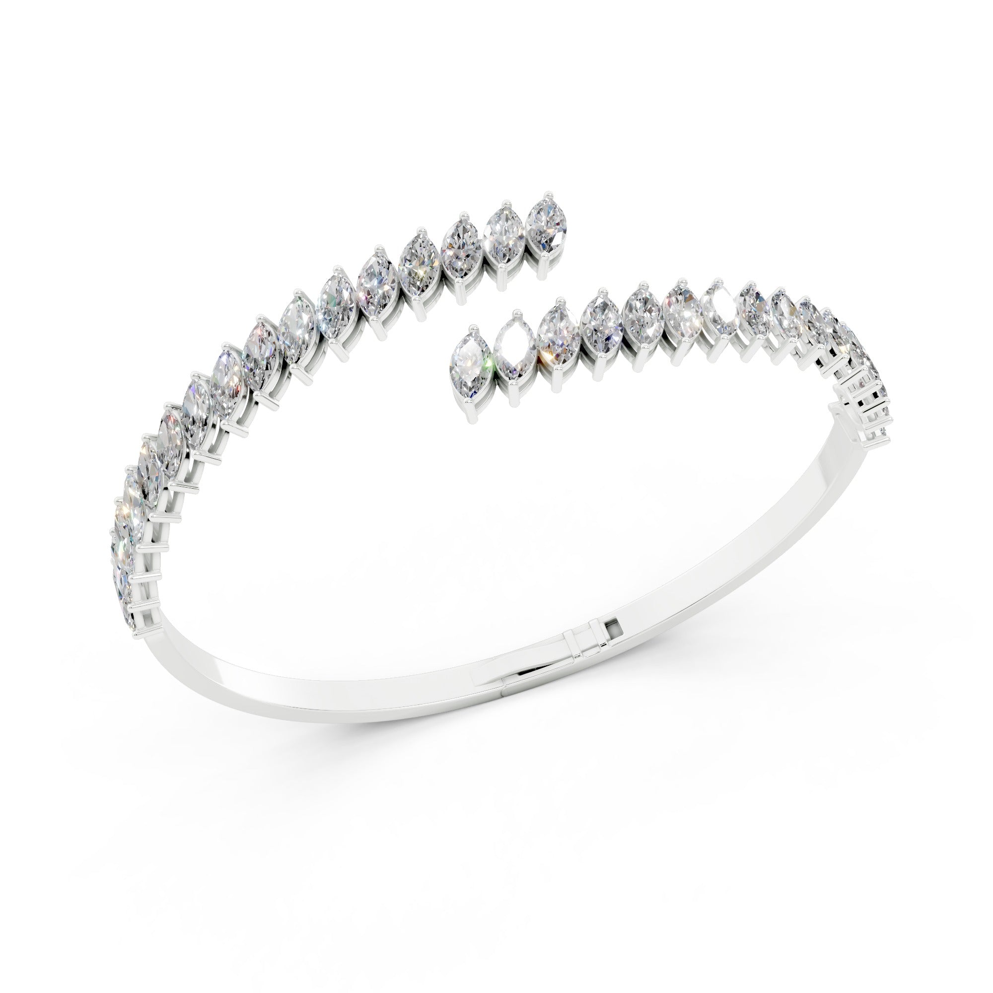 Bold Marquise Cuff Bangle