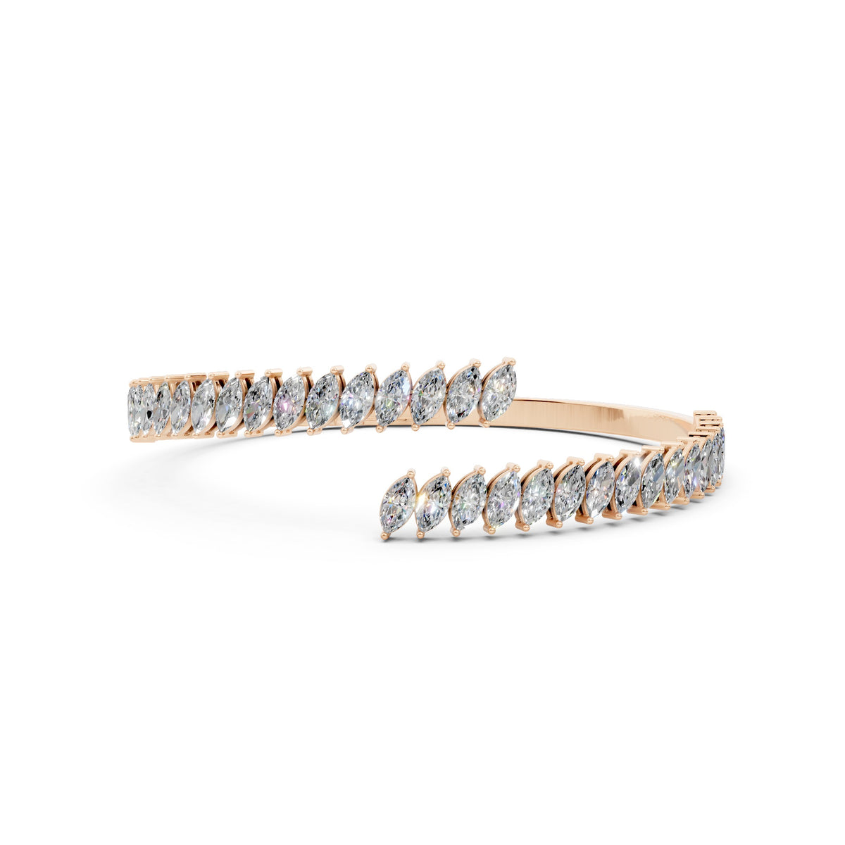 Bold Marquise Cuff Bangle | Bracelets | The Carat Lab