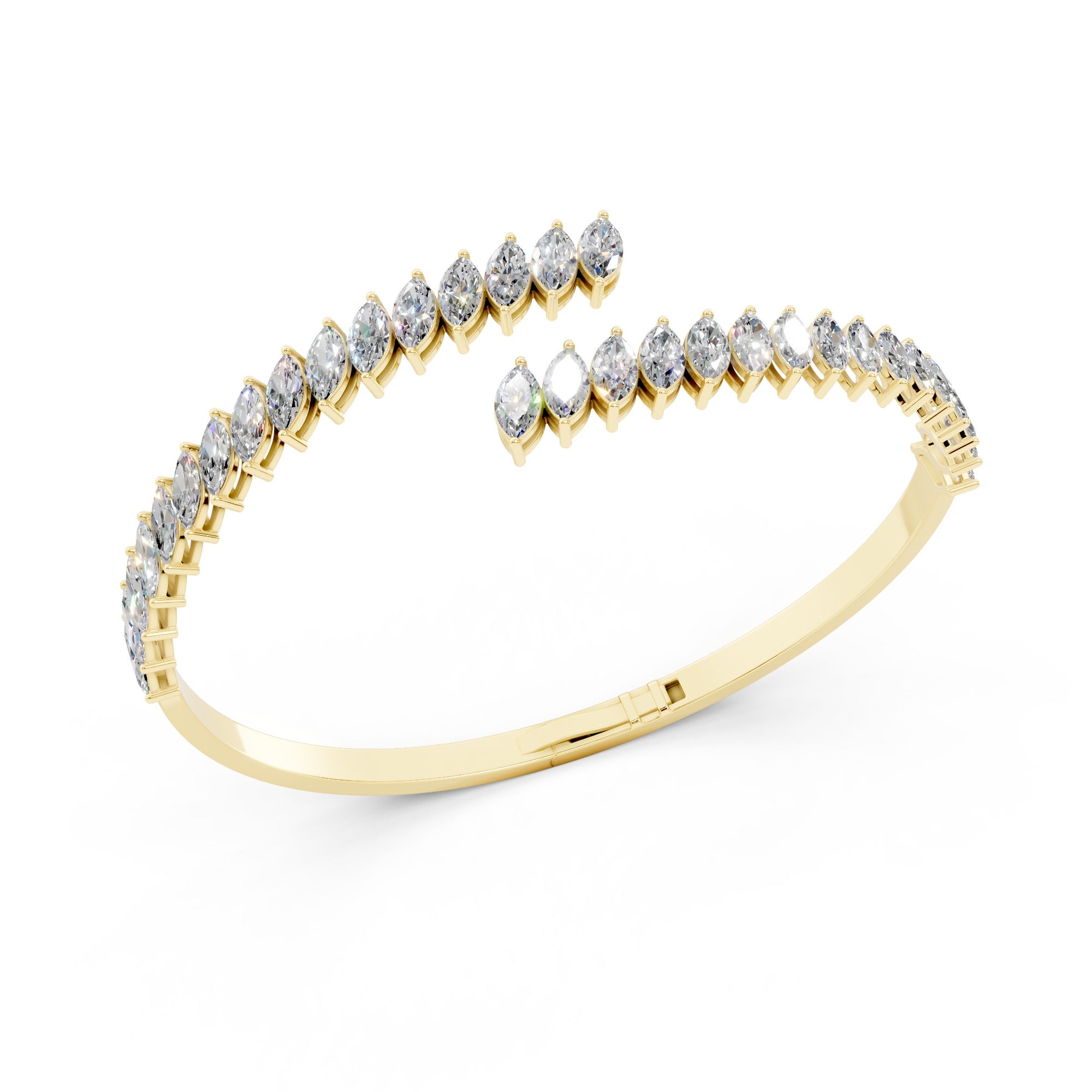 Bold Marquise Cuff Bangle | Bracelets | The Carat Lab