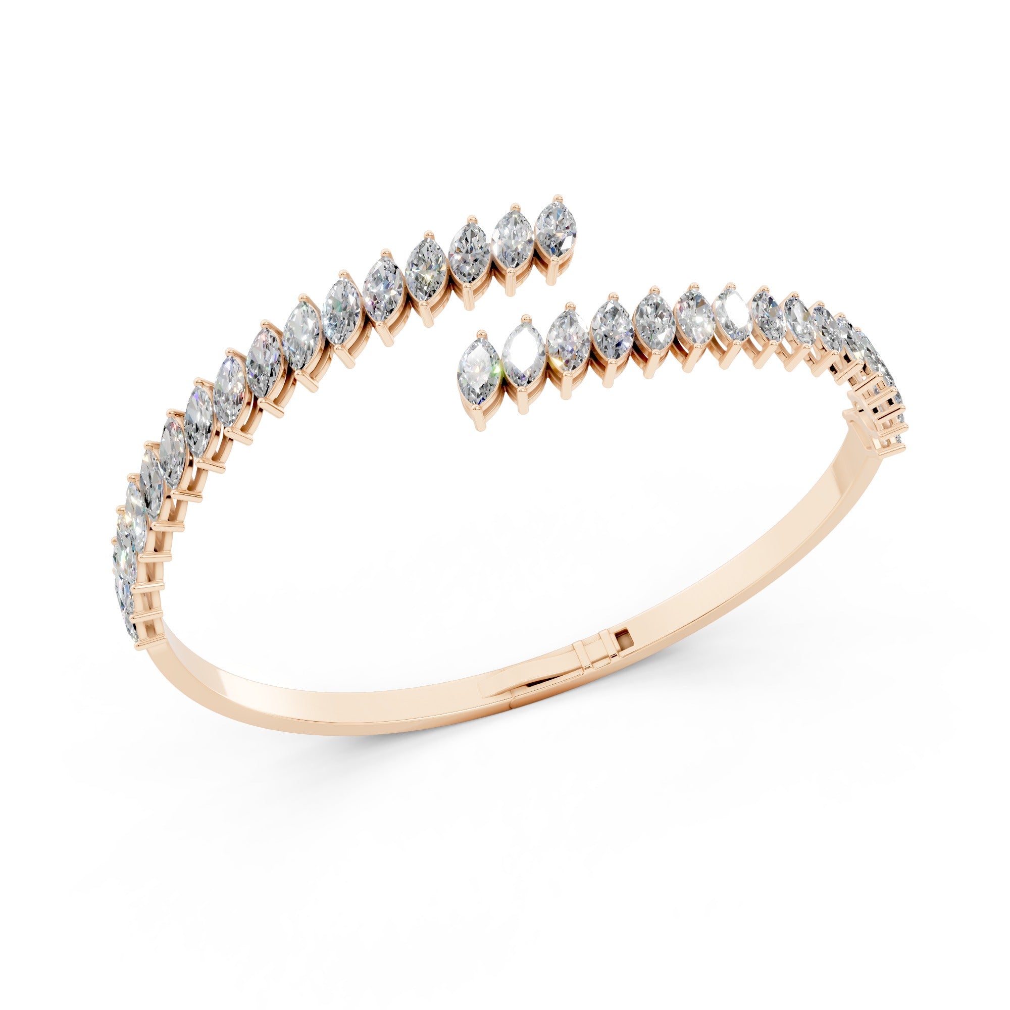 Bold Marquise Cuff Bangle | Bracelets | The Carat Lab
