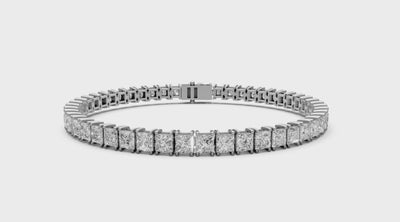 Princess Diamond Bracelet 7.3ct | Bracelets | The Carat Lab