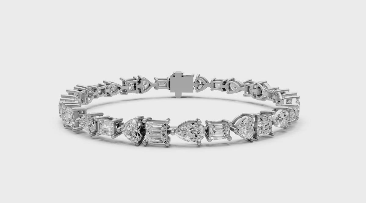 Multi-Cut Diamond Bracelet 10.13ct | Bracelets | The Carat Lab