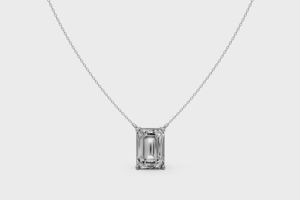 Lab Grown Diamond Solitaire Pendant – 18k White Gold, IGI Certified