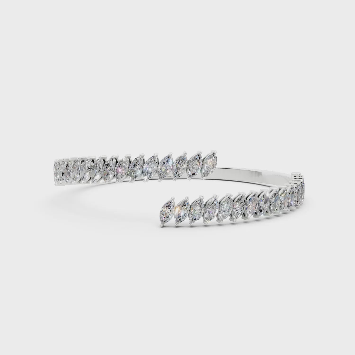 Bold Marquise Cuff Bangle | Bracelets | The Carat Lab