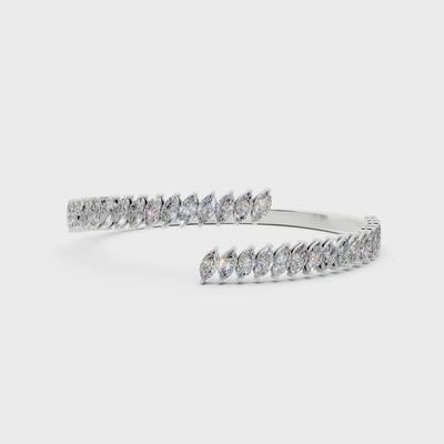 Bold Marquise Cuff Bangle | Bracelets | The Carat Lab