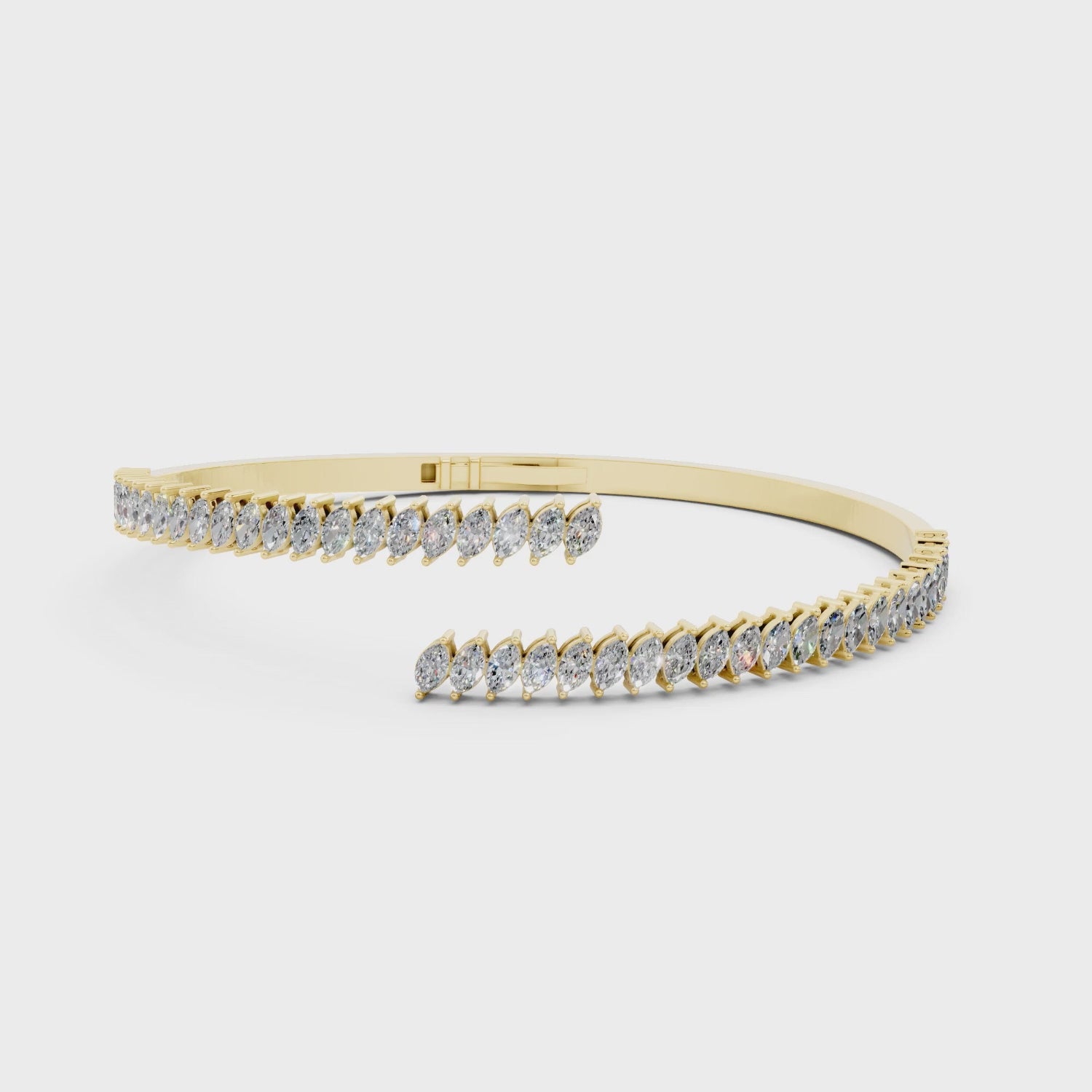 Petite Marquise Cuff Bangle | Bracelets | The Carat Lab