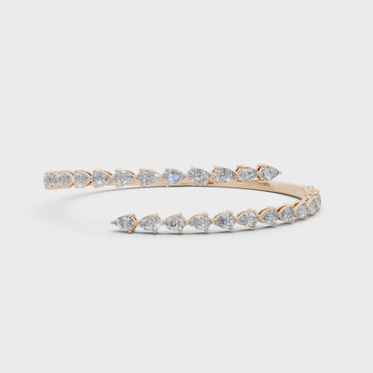 Bold Pear Cuff Bangle