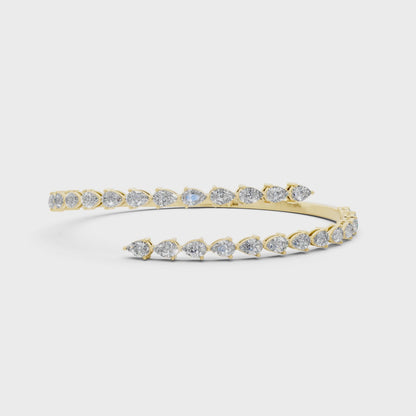 Bold Pear Cuff Bangle