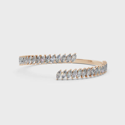 Bold Marquise Cuff Bangle | Bracelets | The Carat Lab