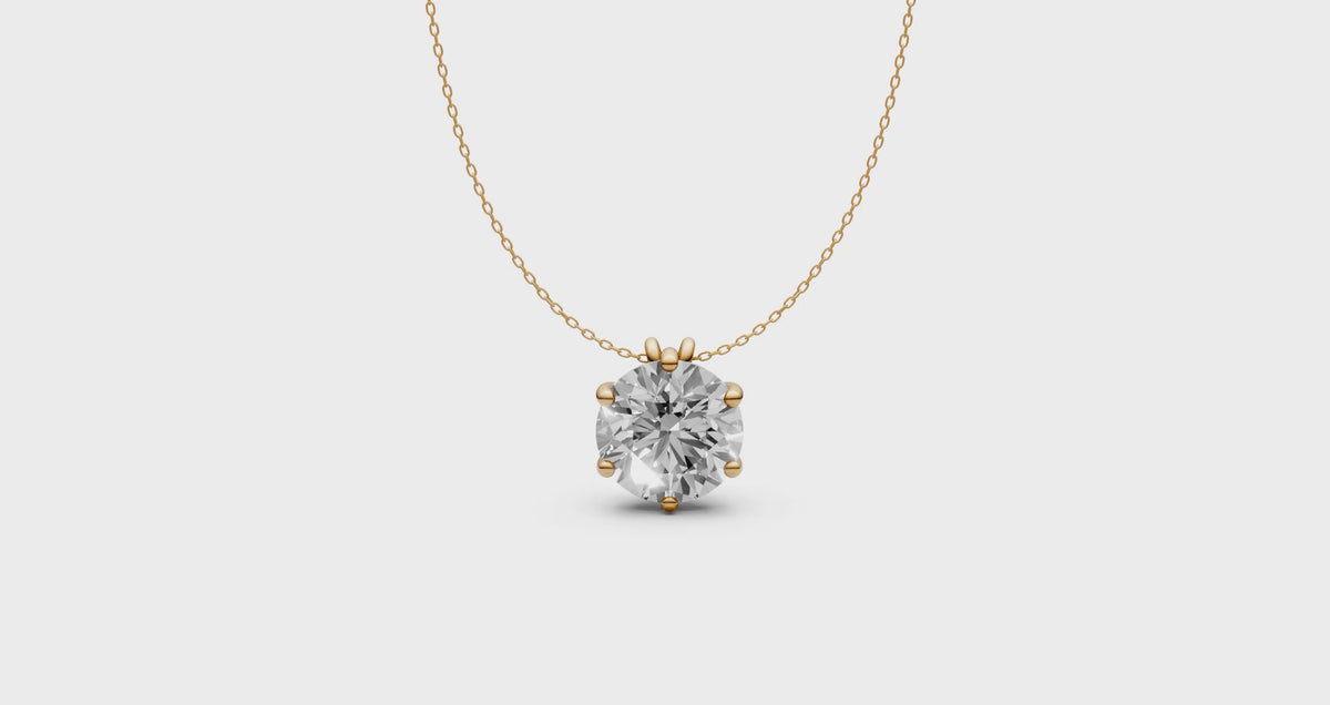 Lab-Grown Diamond Pendant in 18KT Gold | IGI Certified
