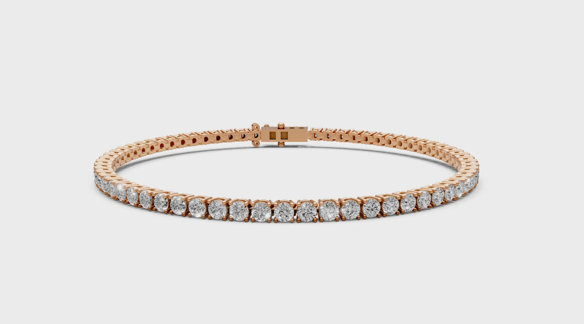 Round Diamond Bracelet 2.9ct | Bracelets | The Carat Lab