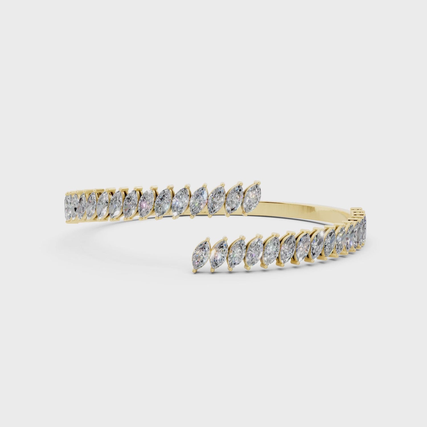 Bold Marquise Cuff Bangle | Bracelets | The Carat Lab