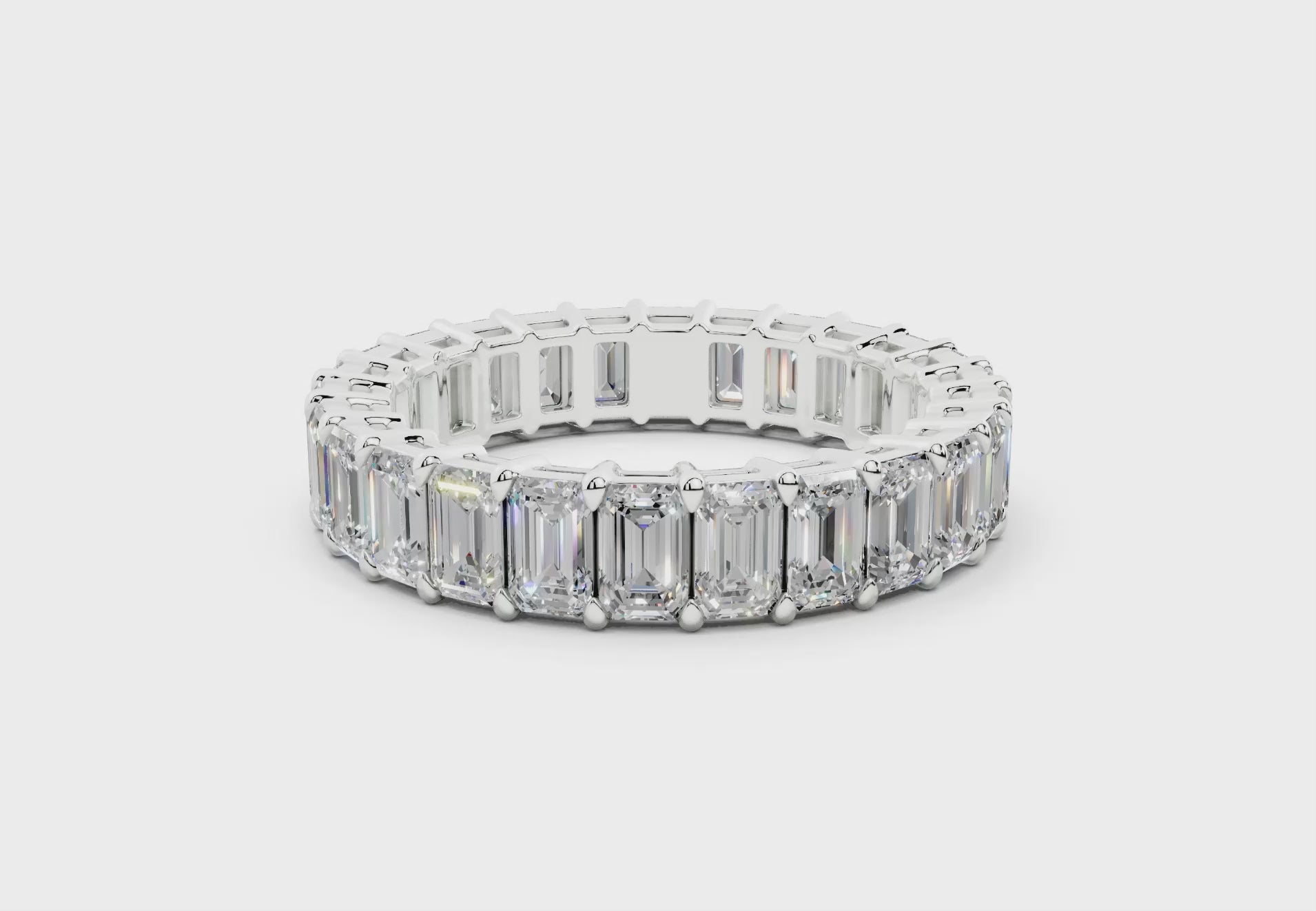 Emerald Cut Eternity Band