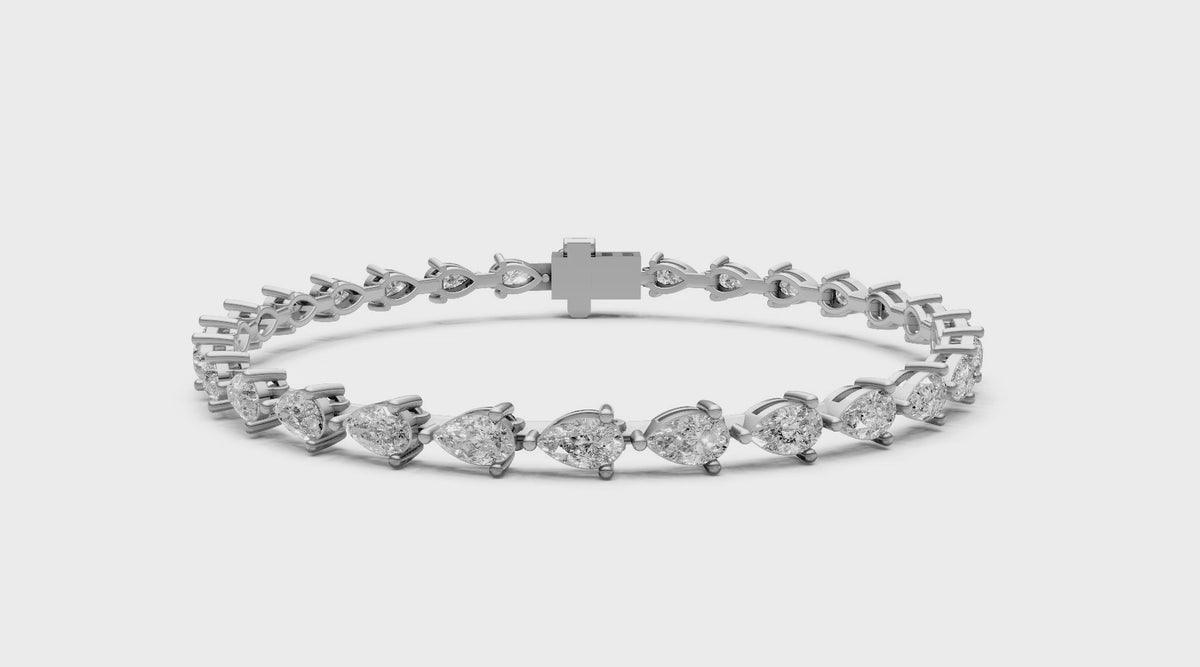 Pear Diamond Bracelet 4.66ct | Bracelets | The Carat Lab