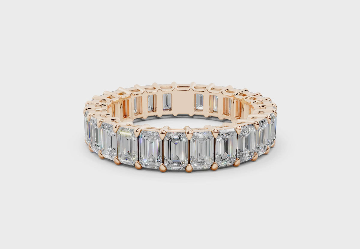 Emerald Cut Eternity Band