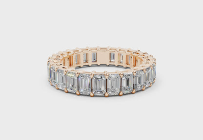 Emerald Cut Eternity Band