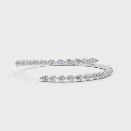 Bold Pear Cuff Bangle