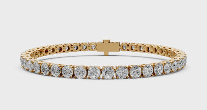 8.4 CT Diamond Tennis Bracelet in 18KT Gold | 42 Stones