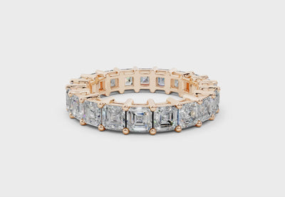 Asscher Cut Classic Slim Diamond Eternity Ring