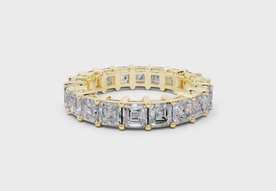 Asscher Cut Classic Slim Diamond Eternity Ring