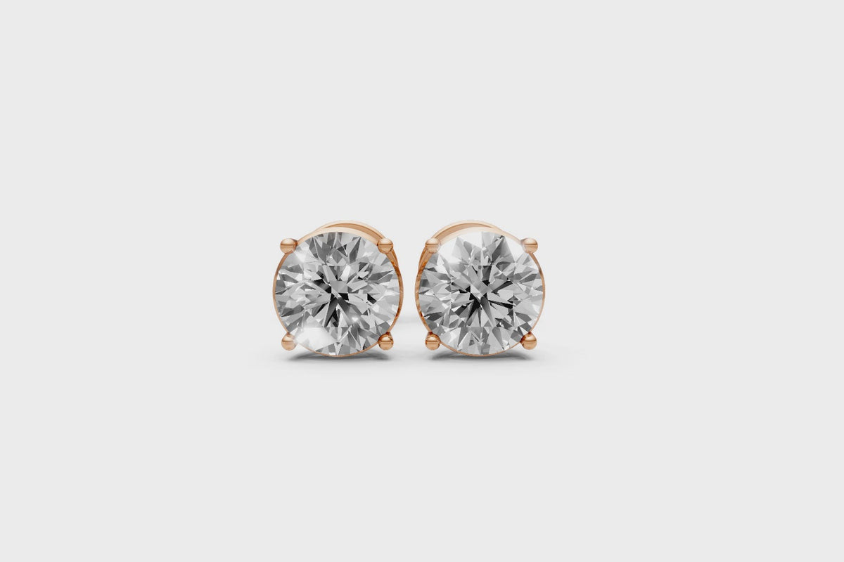 Round Diamond Studs 2.06ct | Earrings | The Carat Lab