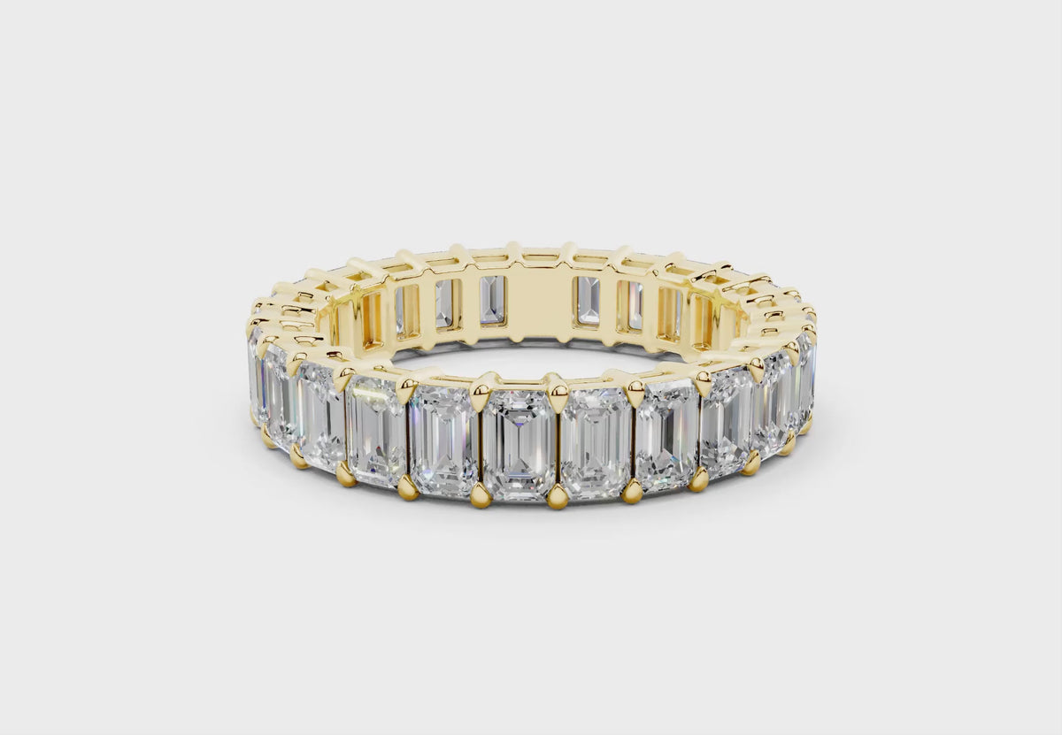 Emerald Cut Eternity Band